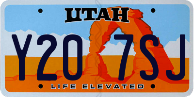 UT license plate Y207SJ
