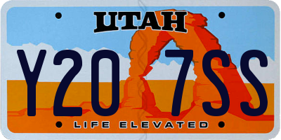 UT license plate Y207SS