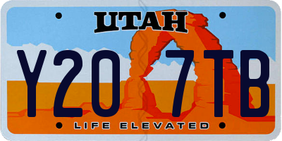 UT license plate Y207TB