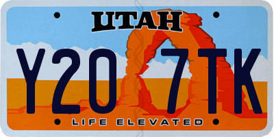 UT license plate Y207TK
