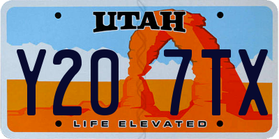 UT license plate Y207TX