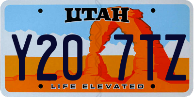 UT license plate Y207TZ