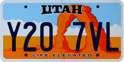 UT license plate Y207VL