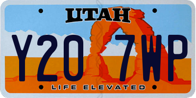 UT license plate Y207WP