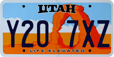 UT license plate Y207XZ