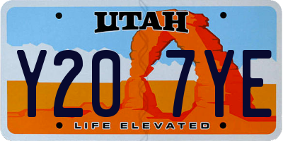 UT license plate Y207YE