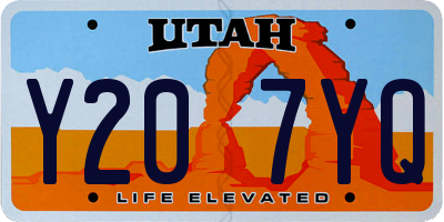 UT license plate Y207YQ