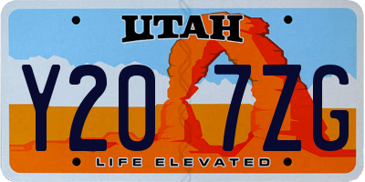 UT license plate Y207ZG