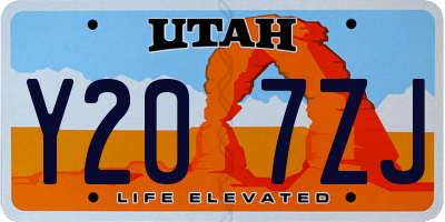 UT license plate Y207ZJ