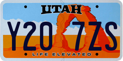 UT license plate Y207ZS