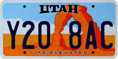 UT license plate Y208AC