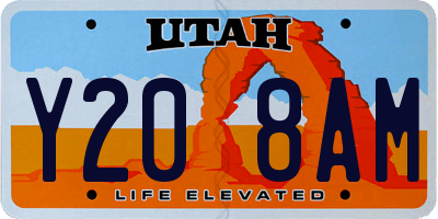 UT license plate Y208AM