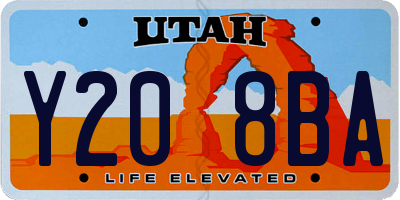 UT license plate Y208BA