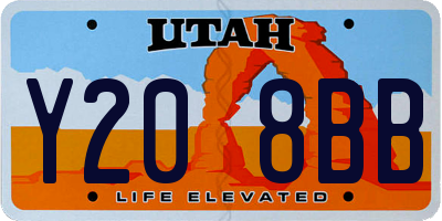 UT license plate Y208BB