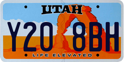 UT license plate Y208BH