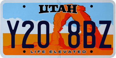UT license plate Y208BZ