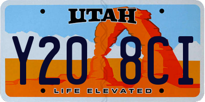 UT license plate Y208CI