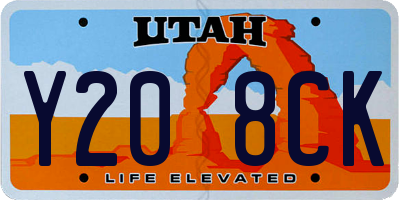 UT license plate Y208CK