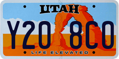 UT license plate Y208CO