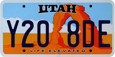 UT license plate Y208DE