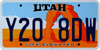 UT license plate Y208DW