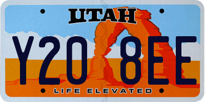 UT license plate Y208EE