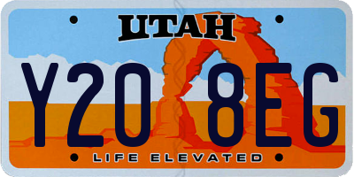 UT license plate Y208EG