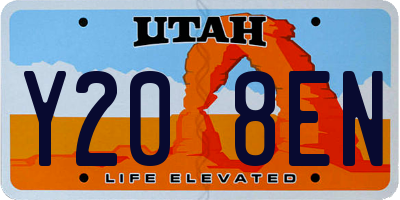 UT license plate Y208EN