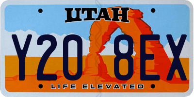 UT license plate Y208EX