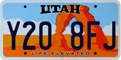 UT license plate Y208FJ