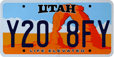 UT license plate Y208FY