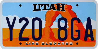 UT license plate Y208GA