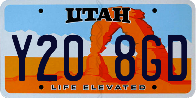 UT license plate Y208GD