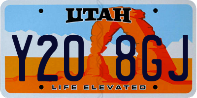 UT license plate Y208GJ