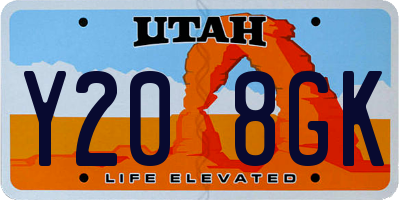 UT license plate Y208GK