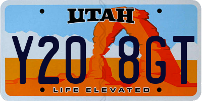 UT license plate Y208GT