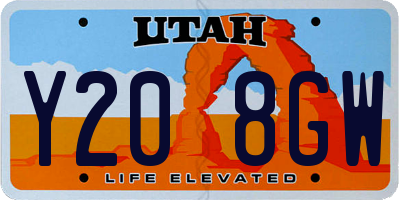 UT license plate Y208GW