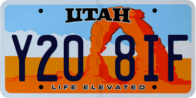 UT license plate Y208IF