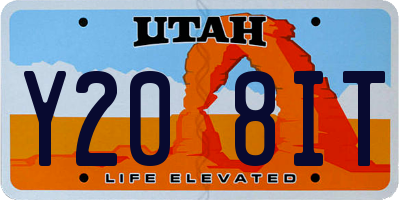 UT license plate Y208IT