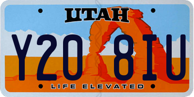 UT license plate Y208IU