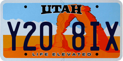 UT license plate Y208IX
