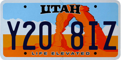 UT license plate Y208IZ