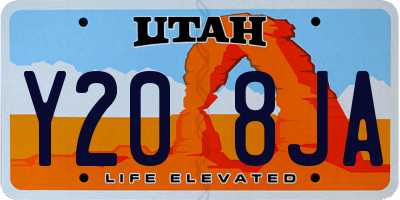 UT license plate Y208JA