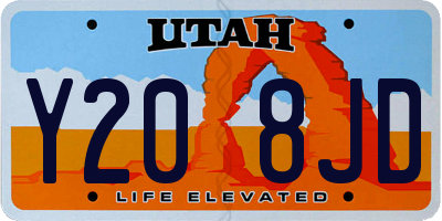 UT license plate Y208JD