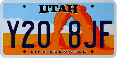 UT license plate Y208JF