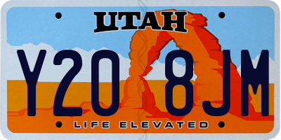 UT license plate Y208JM