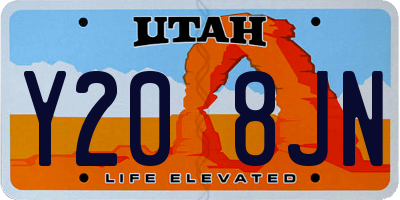 UT license plate Y208JN