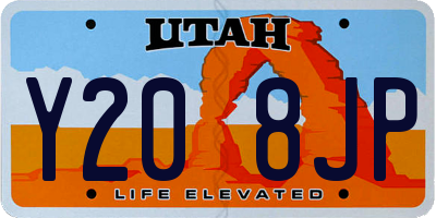 UT license plate Y208JP
