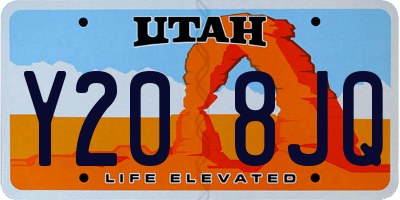 UT license plate Y208JQ
