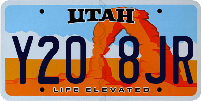 UT license plate Y208JR